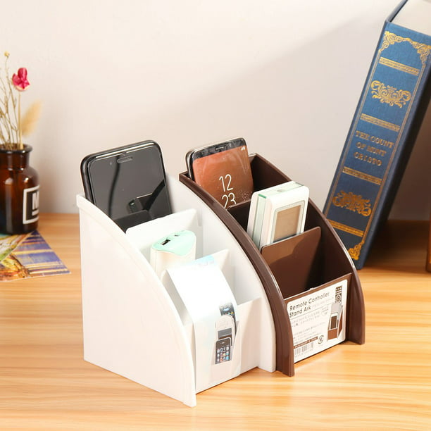 Desk Trapezoid Remote Control Mobile Phone Holder Stand Storage Caddy Organiser 